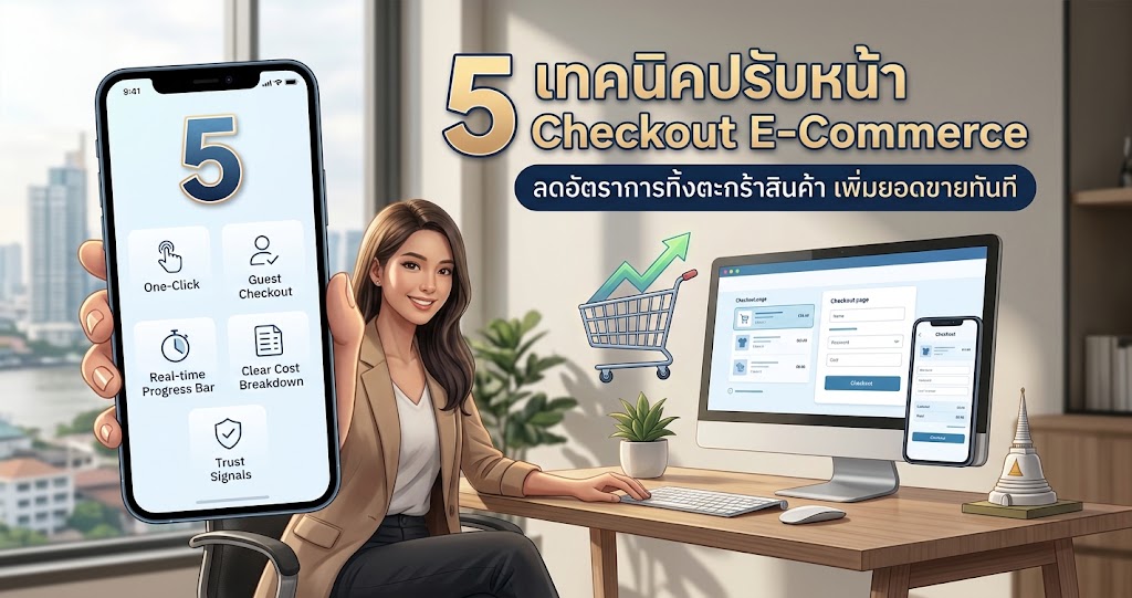 5 เทคนิคปรับหน้า Checkout E-Commerce ลดอัตราการทิ้งตะกร้าสินค้า